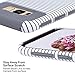 ULAK Galaxy S8 Case, Samsung S8 Case, Dual Layer Stylish Designed Hybrid TPU Protective Cover for Samsung Galaxy S8 (Minimal Rose Gold Stripes+Grey), Will not Fit S8 Plus