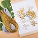 WXJ13 160 PCS Aluminum Hair Coil Hair Jewelry Rings Hair Braid Rings Gold and Sliver with 200M Metallic Cord