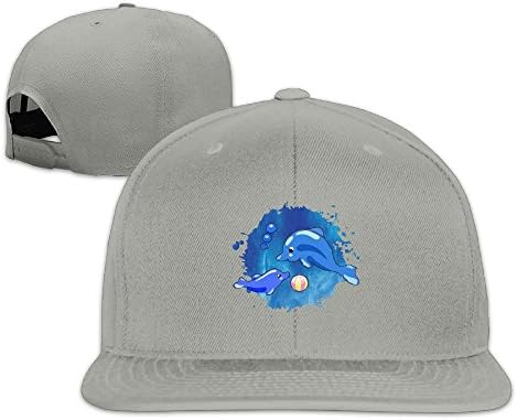 Dolphin Playing Water Polo Baseball Cap Adjustable Trucker Hat Ash