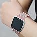 Fintie Bands Compatible with Fitbit Versa & Versa Lite & Versa Special Edition, Soft Nylon Sport Loop Replacement Wristband Strap with Fastener Adjustable Closure, Pink Sand