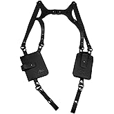 Neween Anti-Theft Hidden Underarm Strap Wallet Phone Holster Bag Leisure PU Leather Shoulder Pouch Double Shoulder Pocket Sport Vest Outdoors (Black)