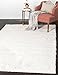 Unique Loom Solid Shag Collection Area Rug (8' x 10' Rectangle, Snow White)