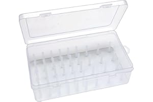 IOOLEEM 42 Slots Small Sewing Thread Storage Box for Small Spools of Thread, Sewing storage, Organizer Container Storage Box.