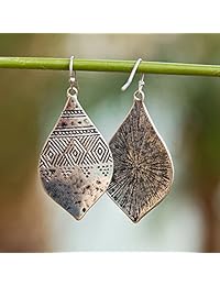 Pendientes de plata con martillo bohemio y grabado   colección SPUNKYsoul