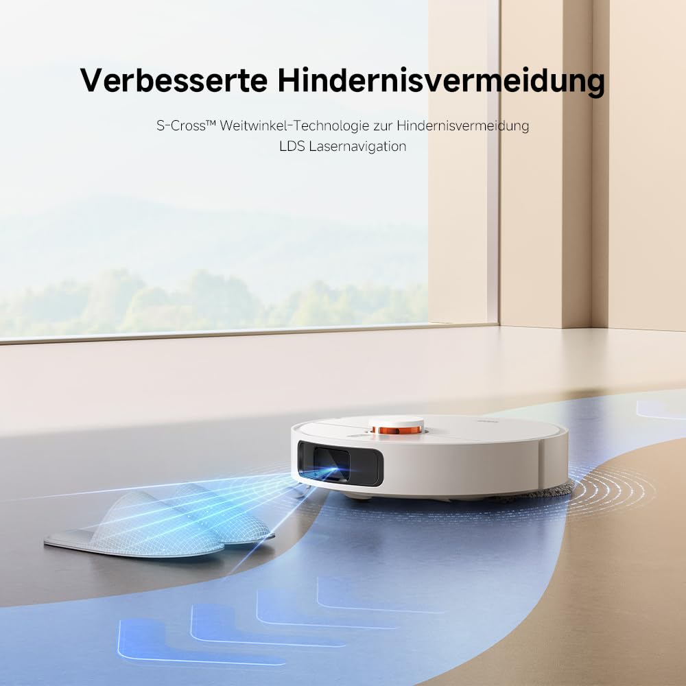 Xiaomi Robot Vacuum X20+ Saugroboter mit Absaugstation und 4L/4L Frisch- & Altwassertank - 2 rotierende, Auto-Trocknung Wischmops, Bis 280m² wischen, 6000Pa Saugkraft, LDS-Navigation, Alle Bodentypen