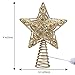 Juegoal 20 Lights Star Tree Topper, Gold Christmas Treetop Decoration - 9