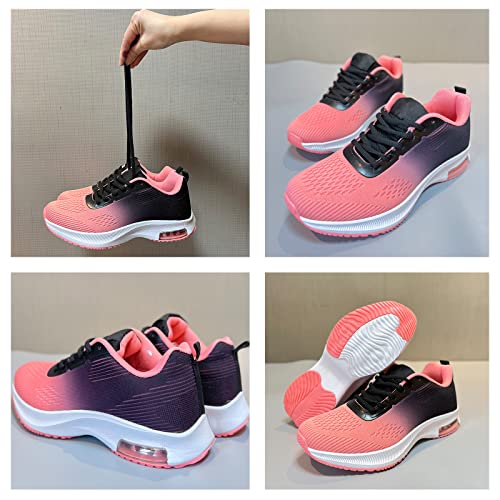 Shoeict Women\'s Air Athletic Running Shoes Breathable Tennis Walking Shoes Sport Gym Jogging Lightweight Fashion Sneakers Pink Size 6