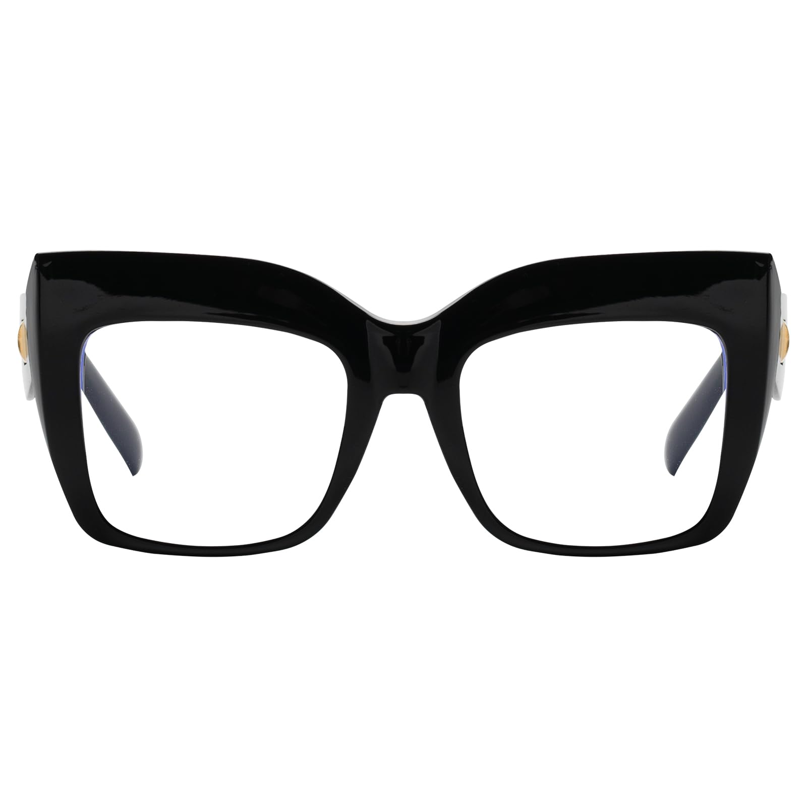 PEYEOISD Oversized Cat Eye Reading Glasses Women, Large Thick Bule Light Blocking Reader, Fashion Big Frame Anti Glare Eyewear