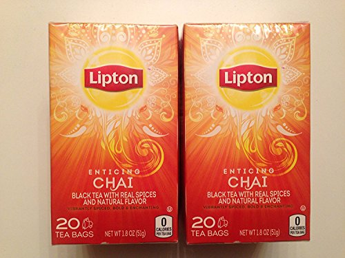 Lipton Enticing Chai Tea 20 ct box(2 Pack)
