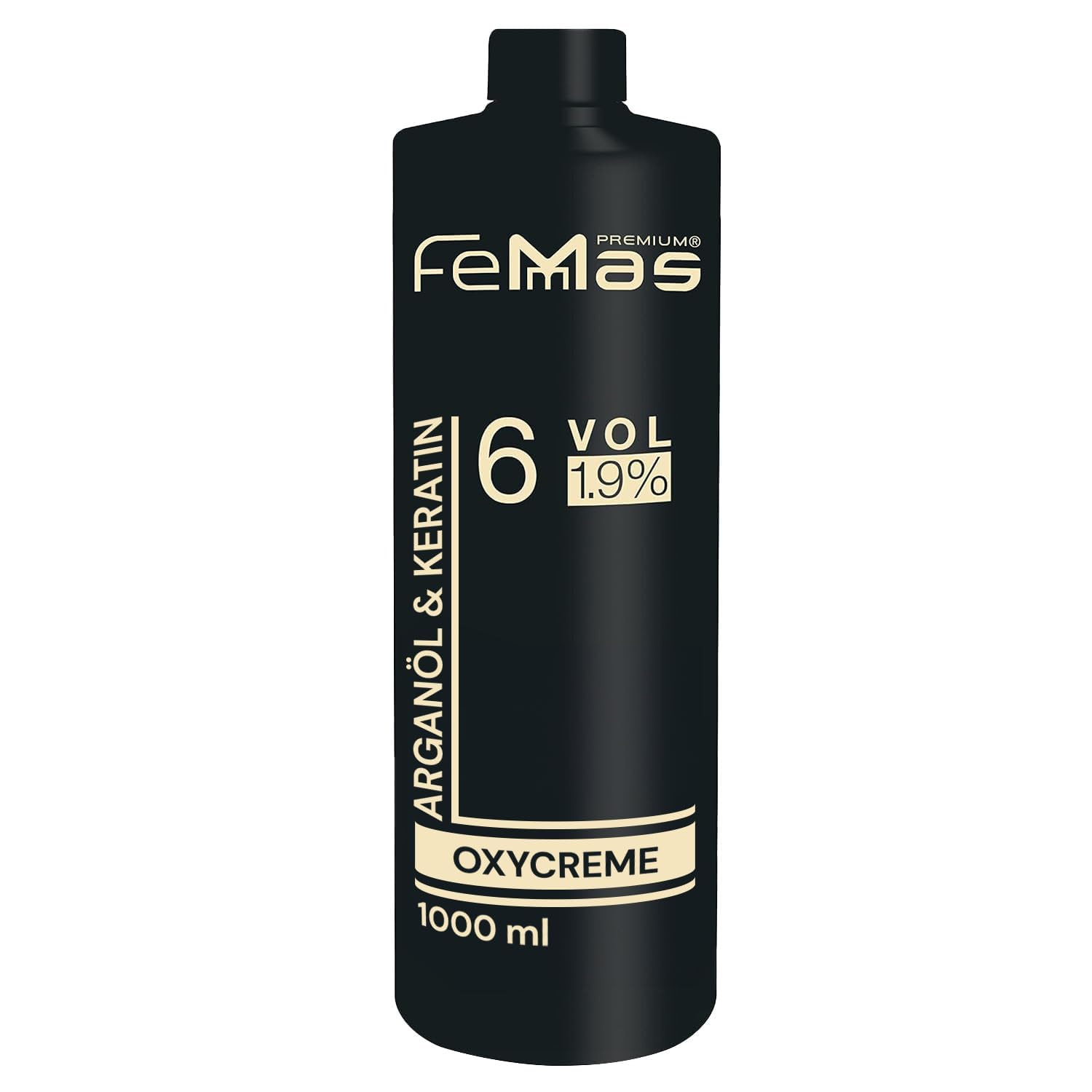 FemMas Oxycreme 1000 ml (1.9%) I Professional Oxidiser for Hair Dyeing and Tinting Hair I Easy to Use and Optimal Adhesion I Perfect, Even Colour Generation in Professional Quality