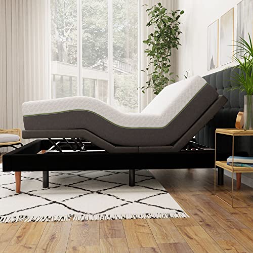 e3 King Size Adjustable Bed Frame and 12 Inch Copper Infused Cool