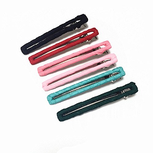 Daycount 6 Pcs Alligator Hair Clips Metal Hairdressing Cutting Salon Styling Tools Section Hair Accessories Women Barrette Styling Tools (Random Color)