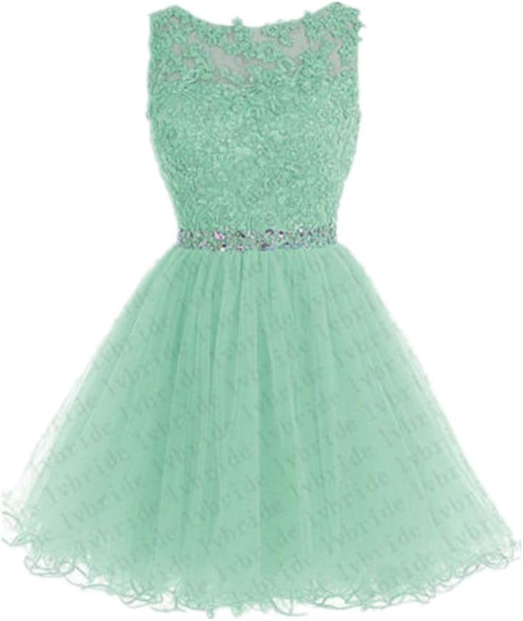 Drasawee Short Tulle Evening Cocktail Ball Gowns Prom Dresses for Teen Girls