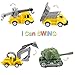 WATINC Pull Back Vehicles, 12 Pack Assorted Mini Plastic Vehicles and tank Toy, Vehicles Truck Mini Die Cast Car Toy For Kids Toddlers Boys,Pull Back And Go Car Toy Play Set with gift box