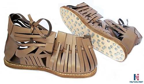 Medieval Roman Leather Caligae Viking Sandals ABS Size - 8 inches