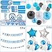 Baby Shower Decorations For Boy - 248 PCS Party Supplies Including Plates,Cups,Tableware,Napkins,Tablecloth,Invitation Card,It's A Boy Elephant Banner, Paper Lanterns, Honeycomb Balls,Balloons,Tissue