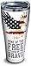 Tervis 1261376 Home of the Free Because of the Brave Stainless Steel Tumbler with Clear and Black Hammer Lid 30oz, Silver