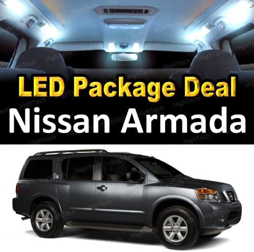 HighTechAutoAccessory - LED Interior Package Deal for 2009 Nissan Armada (8 Pieces), WHITE