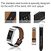 POY Replacement Bands Compatible for Fitbit Charge 2, Genuine Leather Wristbands