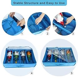Christmas Figures Storage Box Keeps 4 Figurines up