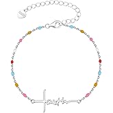 Juvux Faith Cross Bracelet for Women,S925 Sterling Silver Christian Jewelry Confirmation Baptism and Jesus Gifts for Women, Religious Gifts for Daughter Sister Wife Mom Grandmother Friend