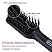 Kirecoo Hair Straightener Brush Ceramic Heating Digital Hair Straightening Brush Adjustable Temperature (Purple)