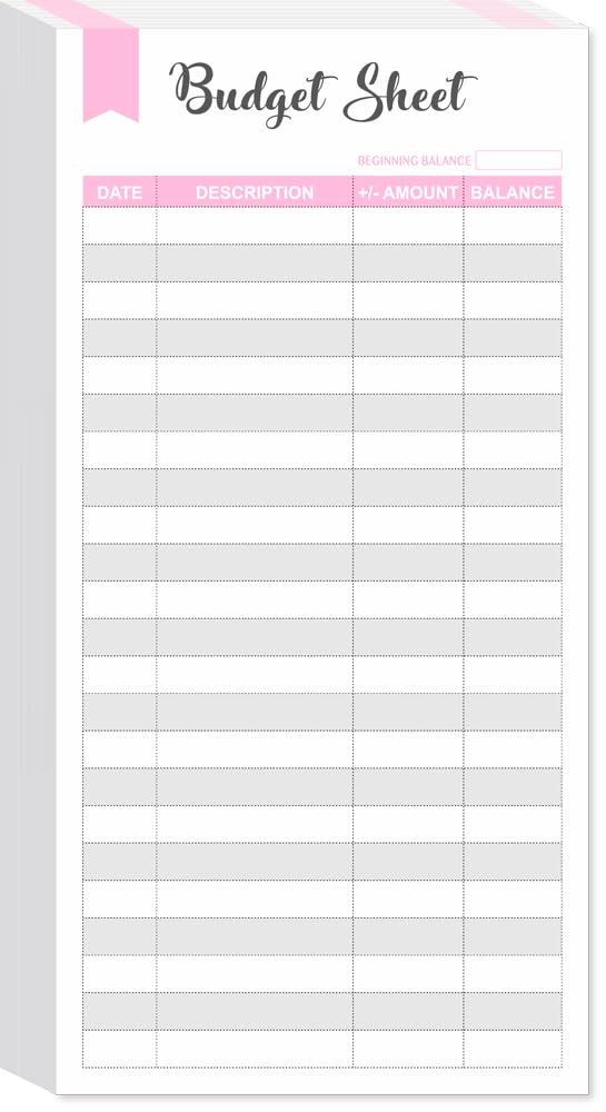 Photo 1 of (Set of 60) Expense Tracker for A6 Budget Envelopes, Unpunched Budget Sheets Use with A6 Budget Binder Pockets, 3.1"x6.3"