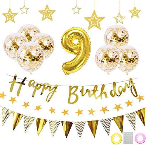 8歳 誕生日 飾り付け 22点セット ゴールド きらきら風船飾り Happy Birthday 装飾 華やか おしゃれ バースデー デコレーション 男の子 女の子 1歳 9歳 B07q2qyd72 799円 大人気 New Arrival 最安値挑戦 年中無休 高品質 通販
