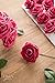 Ling's moment Artificial Flowers 50pcs Real Looking Fuchsia Fake Roses w/Stem for DIY Wedding Bouquets Centerpieces Bridal Shower Party Home Decorations