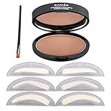 Spdoo Eyebrow Powder Stamp Eyebrow Powder with Eyebrow Stencils Tools with 3 Eyebrow Shapes