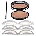 Spdoo Eyebrow Powder Stamp Eyebrow Powder with Eyebrow Stencils Tools with 3 Eyebrow Shapes