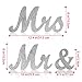 Haperlare Vintage Style Mr and Mrs Sign Mr & Mrs Wooden Letters Wedding Sign with Silver Glitter for Wedding Table,Photo Props,Party Table,Top Dinner Decoration