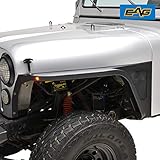 EAG Edge Front Fender with Flair and LED Eagle Lights Fit for 76-86 Jeep Wrangler CJ