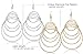 Fashion Costume Jewelry Dangle Drop Earrings Set For Women Teen Girl Silver Gold And Black Tones