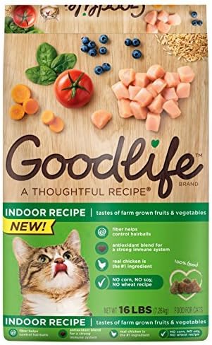 GOODLIFE Dry Food for Cats Indoor Recipe,16 lbs. Bag (Pack of 1) by The Goodlife Recipe