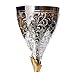 Tuzech Wine Champagne Whisky Glasses - Pure Handmade Silver Plated Engraved Premium Goblet | Champagne Flutes Coupes | Party Glass Dining Set Cutlery, Business Gift – (10 OZ 2 piece)