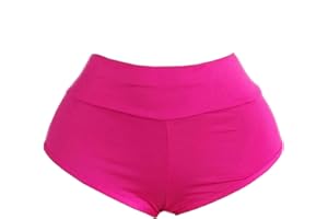 JOINFUN Women Retro Solid Silk High Waisted Scrunch Butt Lifting Booty Shorts Hot Pants