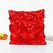 Pillow Case 3D Rose Flowers, Keepfit Home Bed Sofa Cushion Pillow Cover Wedding Decor Valentine's Day (Red, 43X43cm/16.9