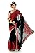 Designersareez Women's Faux Georgette Embroidered Saree Free Size Black