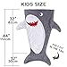 SINOGEM Shark Tail Blanket - Plush Animal Sleeping Bag Blanket Shark Toys for Kids by (Grey)