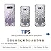 KIOMY Clear Case for Samsung Galaxy S8, Shockproof Bumper Protective Cell Phone Back Cover with Airbags Corners, TPU Silicone Cute Case with Henna Mandala White Flowers Floral Design