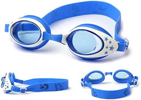 OKBUYNOW Adjustable Unisex Kids Anti-UV Non Fogging Swimming Goggles Swim Glasses - Blue