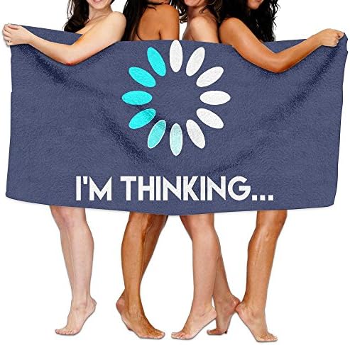 KAYERDELLE Unisex I'm Thinking Beach Towels Washcloths Bath Towels For Teen Girls Adults Travel Towel Pool And Gym Use 31x51 Inches