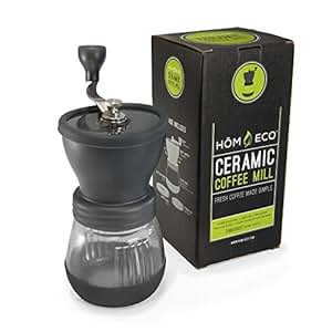 Amazon.com: HomEco Manual Coffee Grinder, Adjustable Ceramic Burr