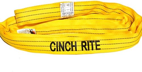 Round Sling 8Ft Yellow Polyester Endless Round Sling 8,400lb Vertical Load Limit (Roundsling)!