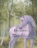 Sketch Book: Cute Unicorn, Large Blank Sketchbook for Kids, Teens and Adults. Perfect for Drawing, Sketching and Creative Doodling. (8.5
