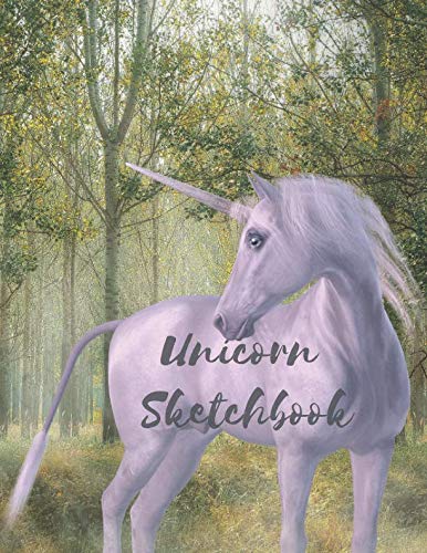 Sketch Book: Cute Unicorn, Large Blank Sketchbook for Kids, Teens and Adults. Perfect for Drawing, Sketching and Creative Doodling. (8.5
