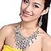 ZLTdream Belly Dance Gypsy Jewelry Accessories Dancing Necklace+Earrings 3pcs/set Silver