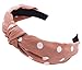 STHUAHE Pack of 5 Women Girls Handmade Wide Dot Chiffon Cloth Cross Knot Hair Hoop Hairband Headband Headwear Hair Accessories (5 Color)
