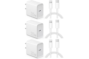 NOVOBIT Charger for iPhone Charger Fast Charging USB C Charger Block 3-Pack 20W Fast Charger 6FT USB C Cable i Phone Charger Cord with i Phone14/14 Pro Max/13/13Pro/12/12 Pro/11,iPad